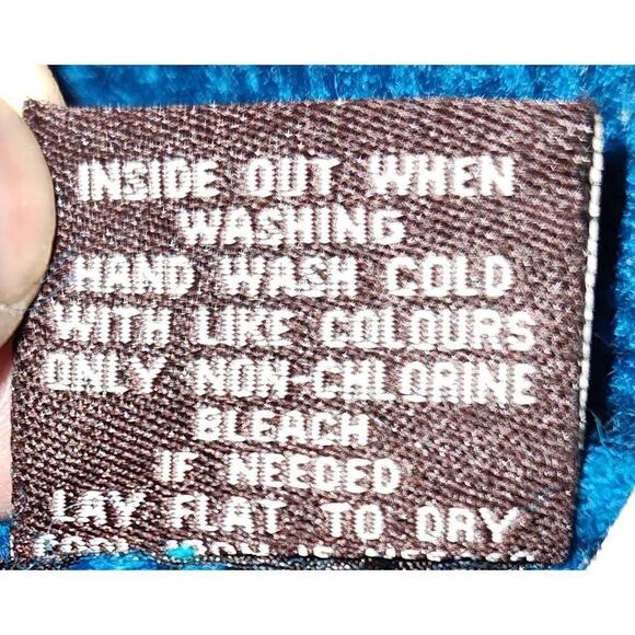 FEVER Sweater Dress Size Small Blue. Wool blend. Front pockets w buttons. - Picture 9 of 9